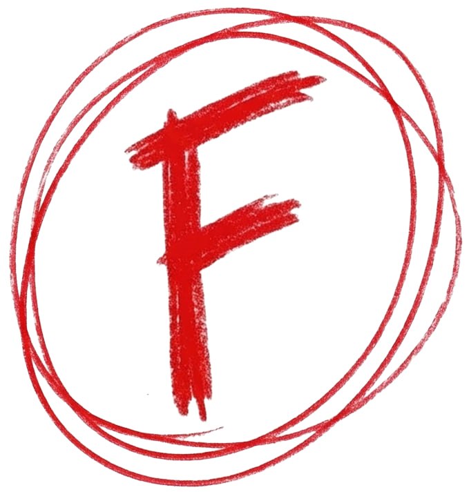 Grade F score mark